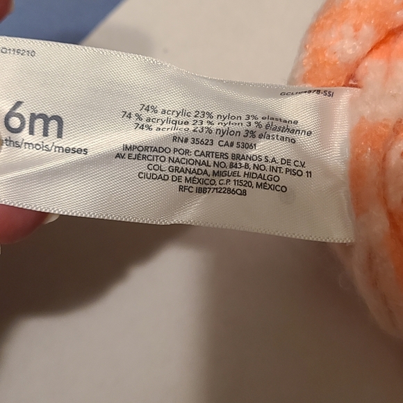 Carter's Peach 6 Month Geometric Pattern One Piece NWT Button Closure - Picture 4 of 7